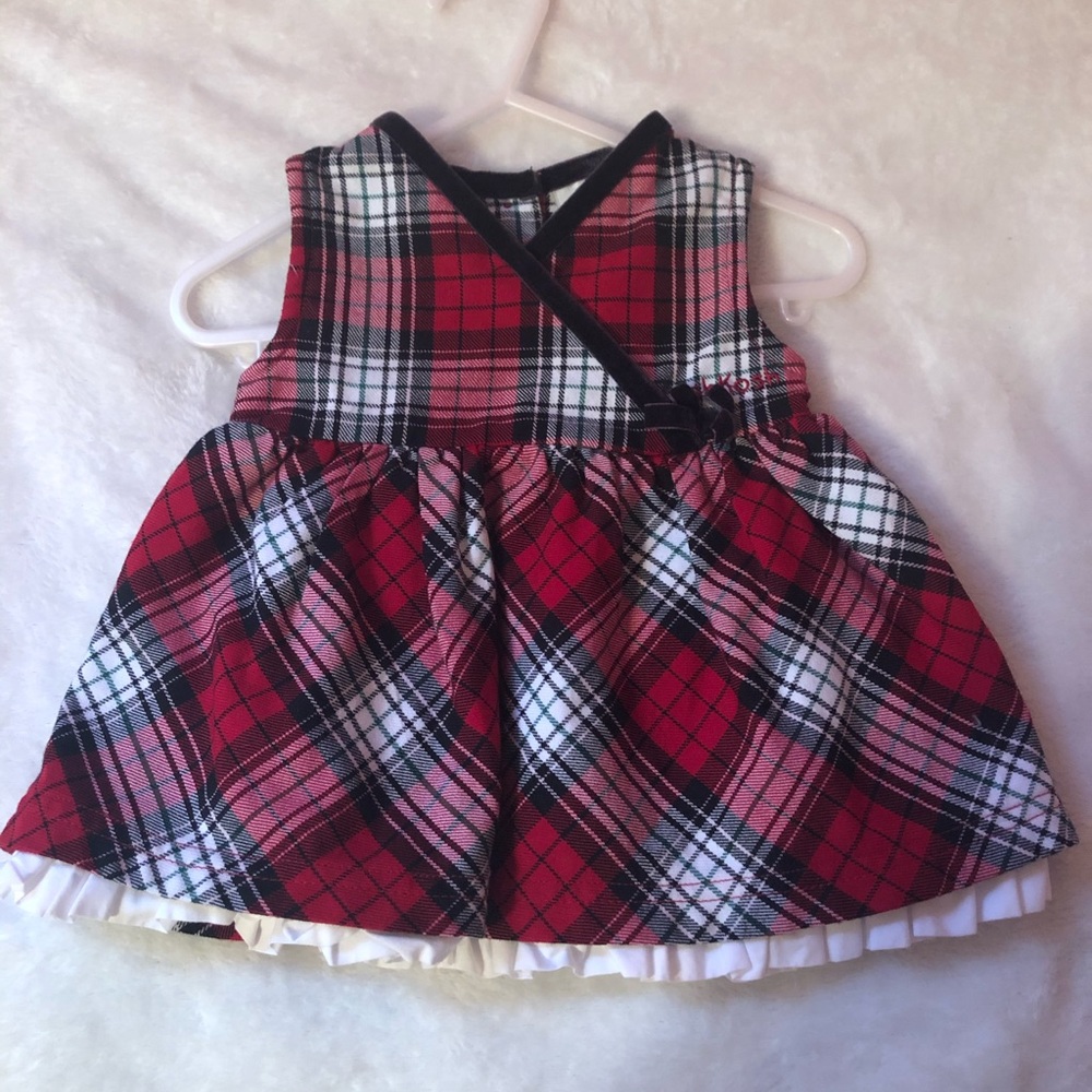 Oshkosh plaid Holiday Dress 3-6 months